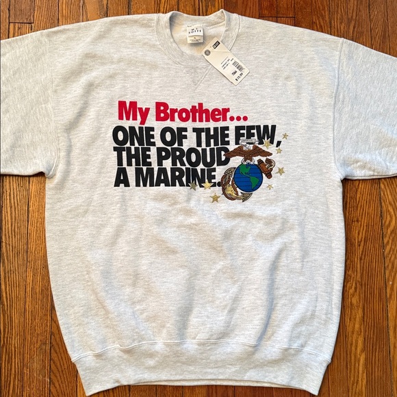 90’s Marine’s Vintage Crewneck Sweater My Brother One of The Few The Proud - Picture 9 of 13